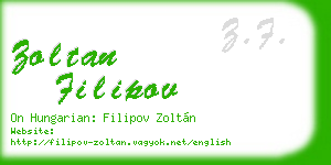 zoltan filipov business card